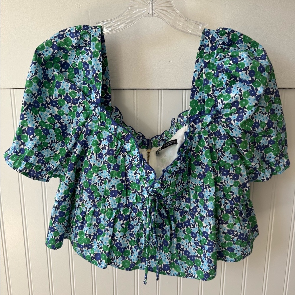 Zara Floral Crop Top